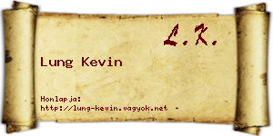 Lung Kevin névjegykártya